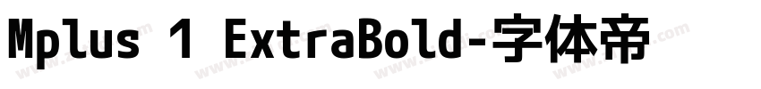 Mplus 1 ExtraBold字体转换